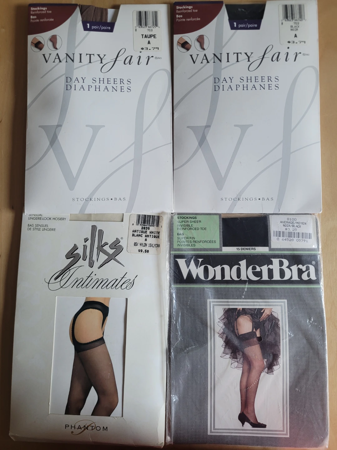 Vanity Fair Day Sheers Pantyhose - Taupe & Black - Size A