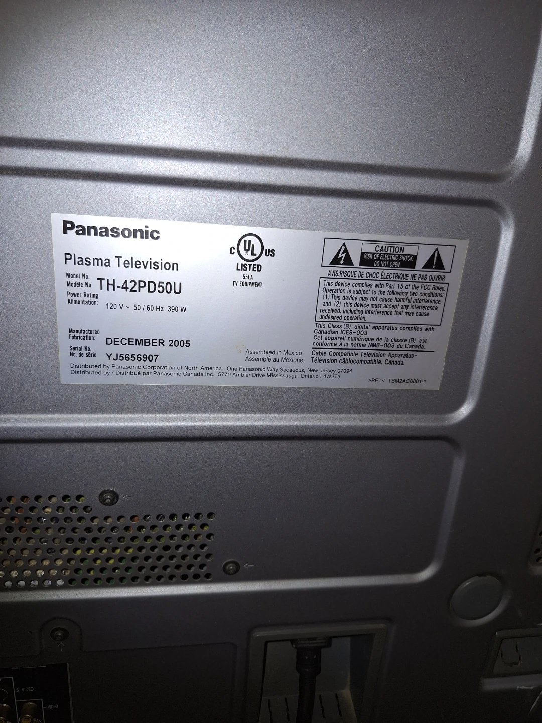 TV Panasonic TH-42PD50U - photo 5