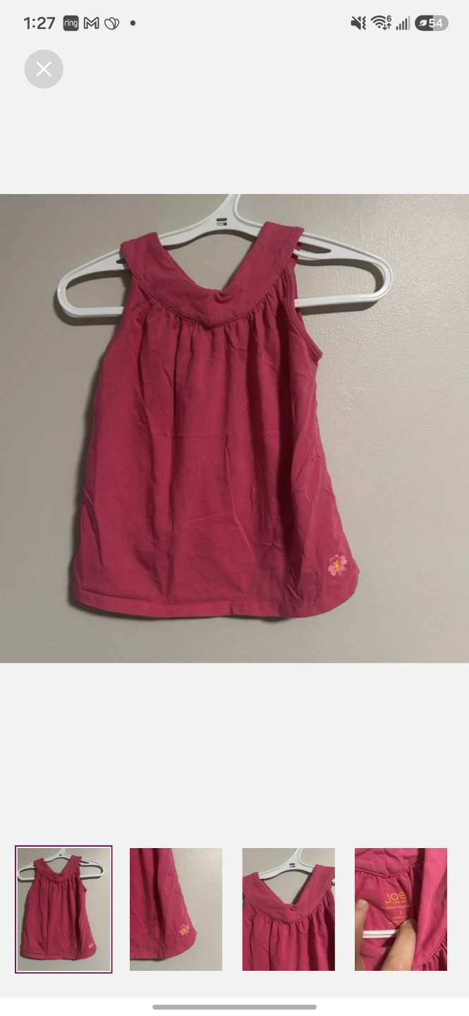 Joe Fresh Pink Toddler tank top - Size 2