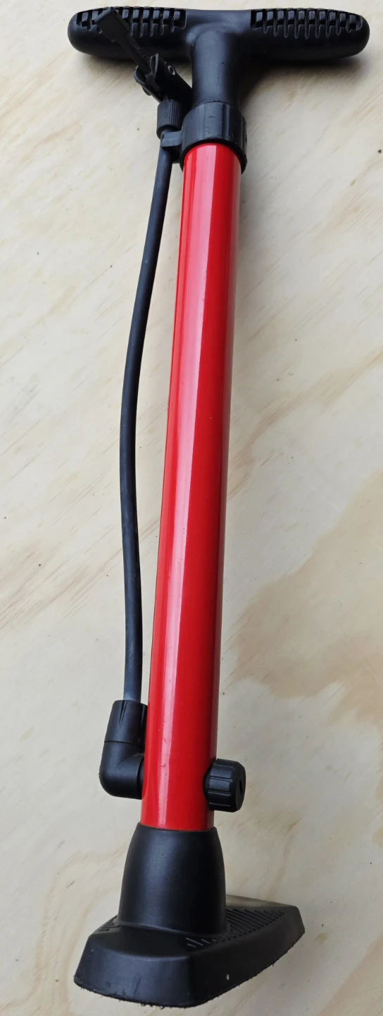 Red Bicycle Floor Pump