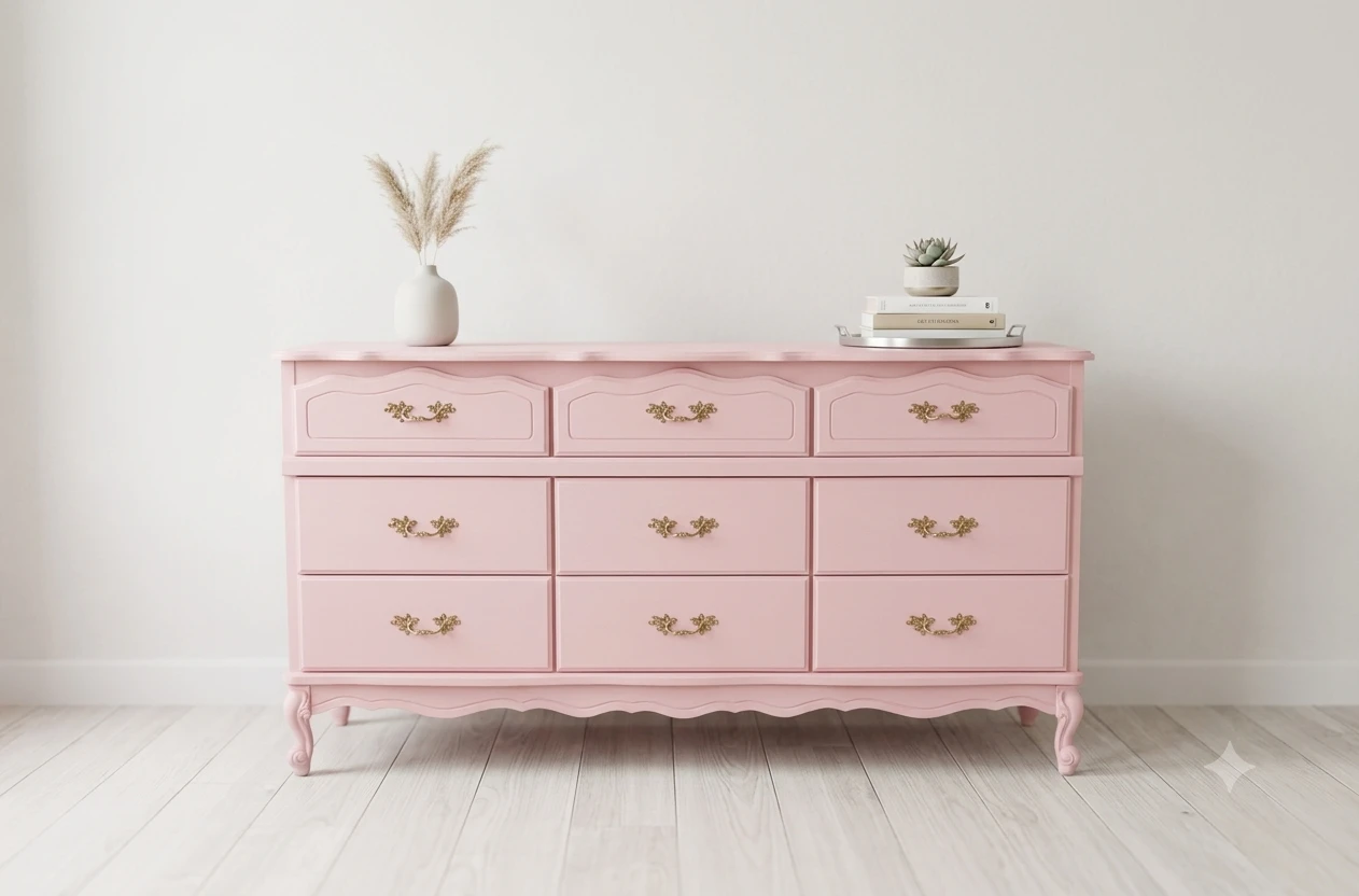 Pink Nursery Kids Dresser