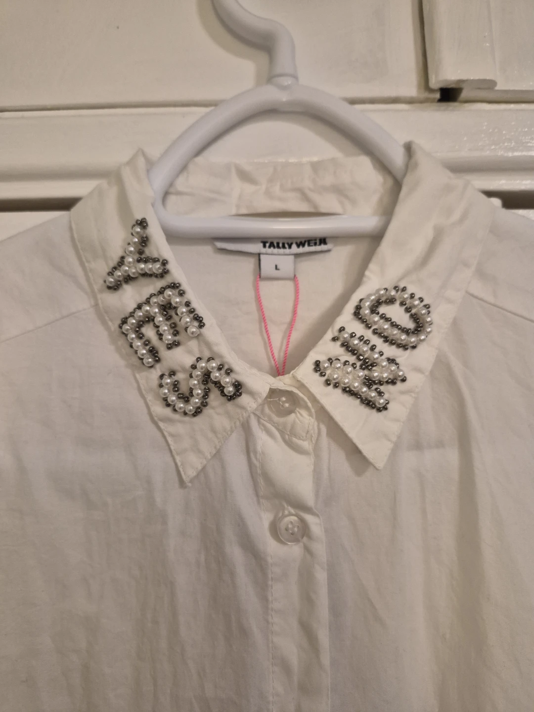 NEW Tally Weijl White Button-Up Shirt