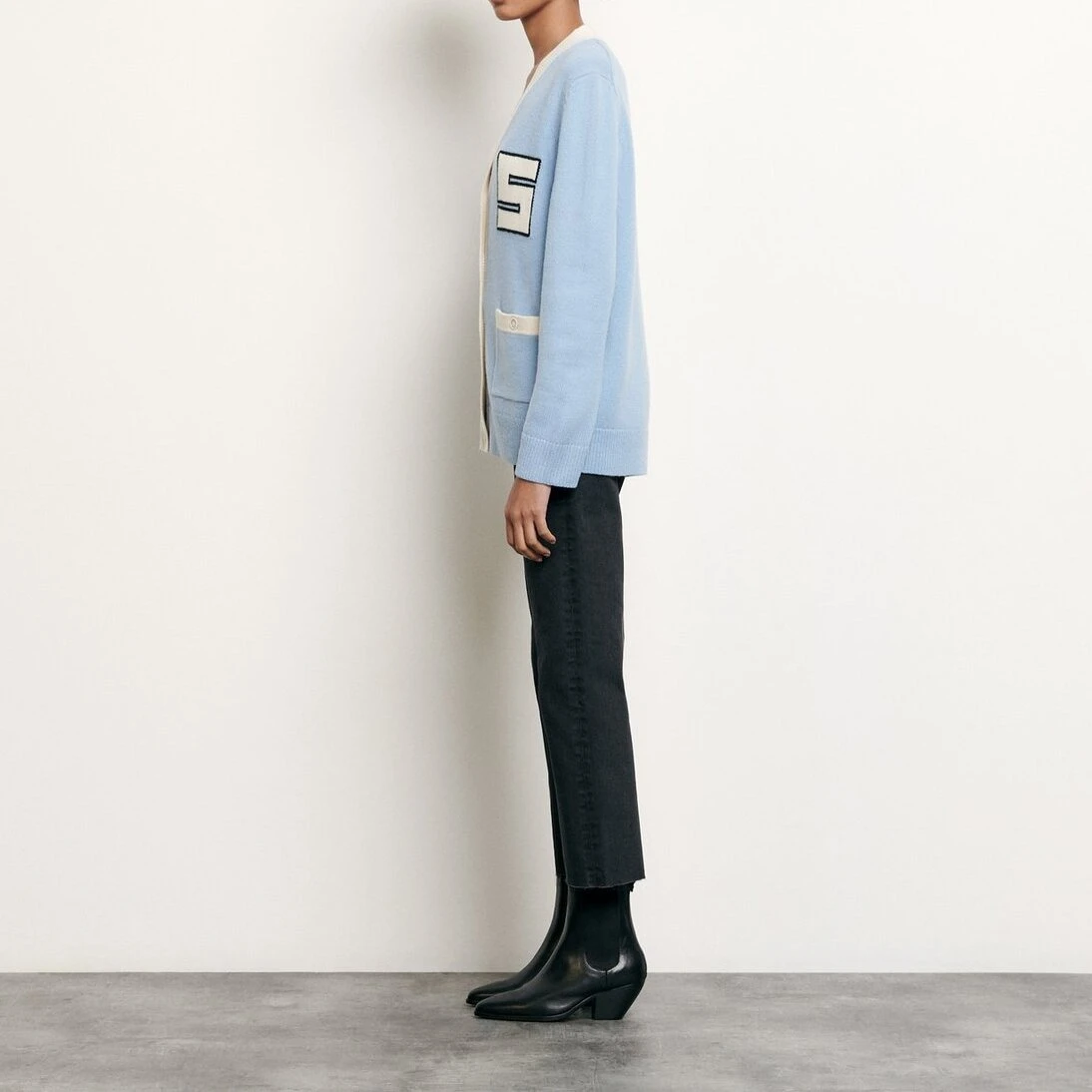 Sandro Amal Varsity Wool Cardigan - photo 2