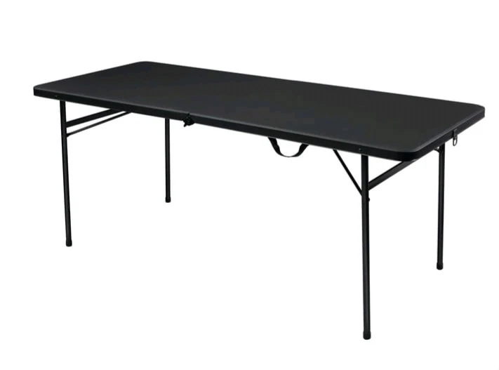 Mainstays 6 Foot Folding Table, Black