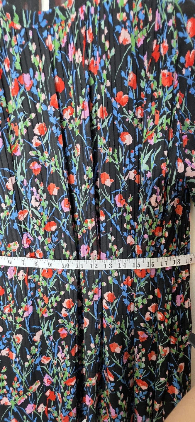 ZARA Black Floral Pleated Blouse - photo 5