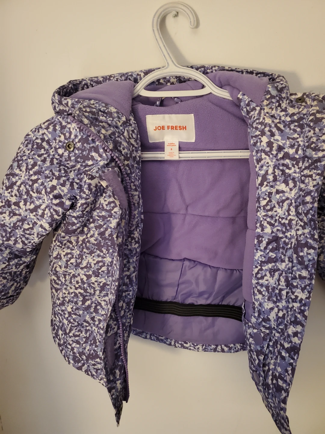 Joe Fresh Toddler Winter Snowsuit - Purple Floral Print - Size 3 - photo 2