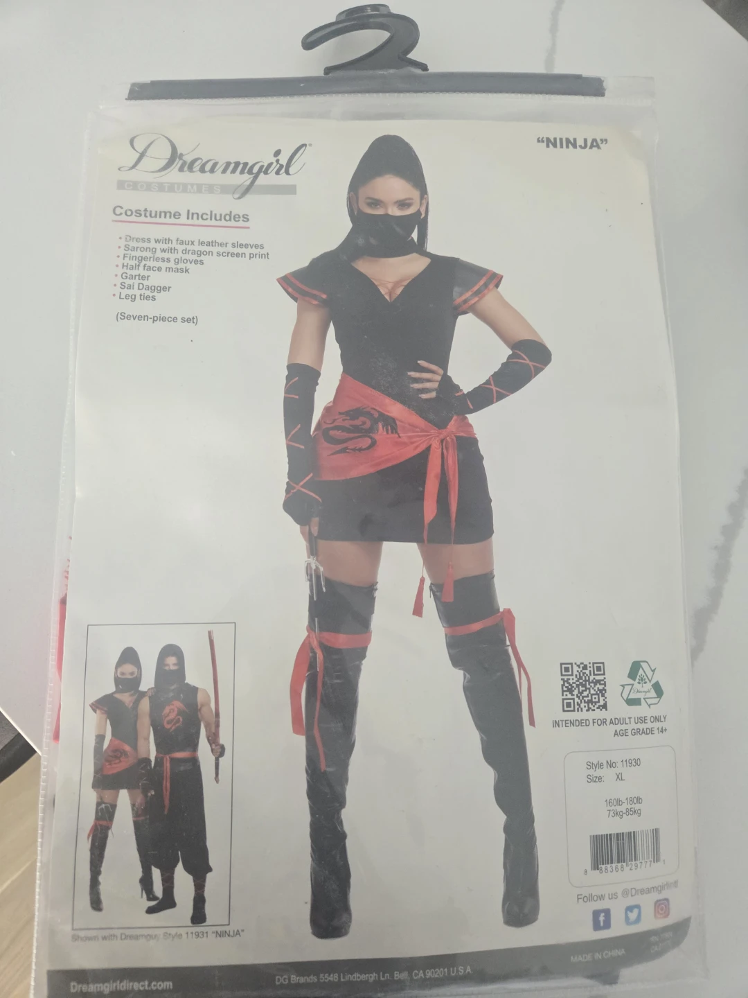 Dreamgirl "Ninja" Costume XL