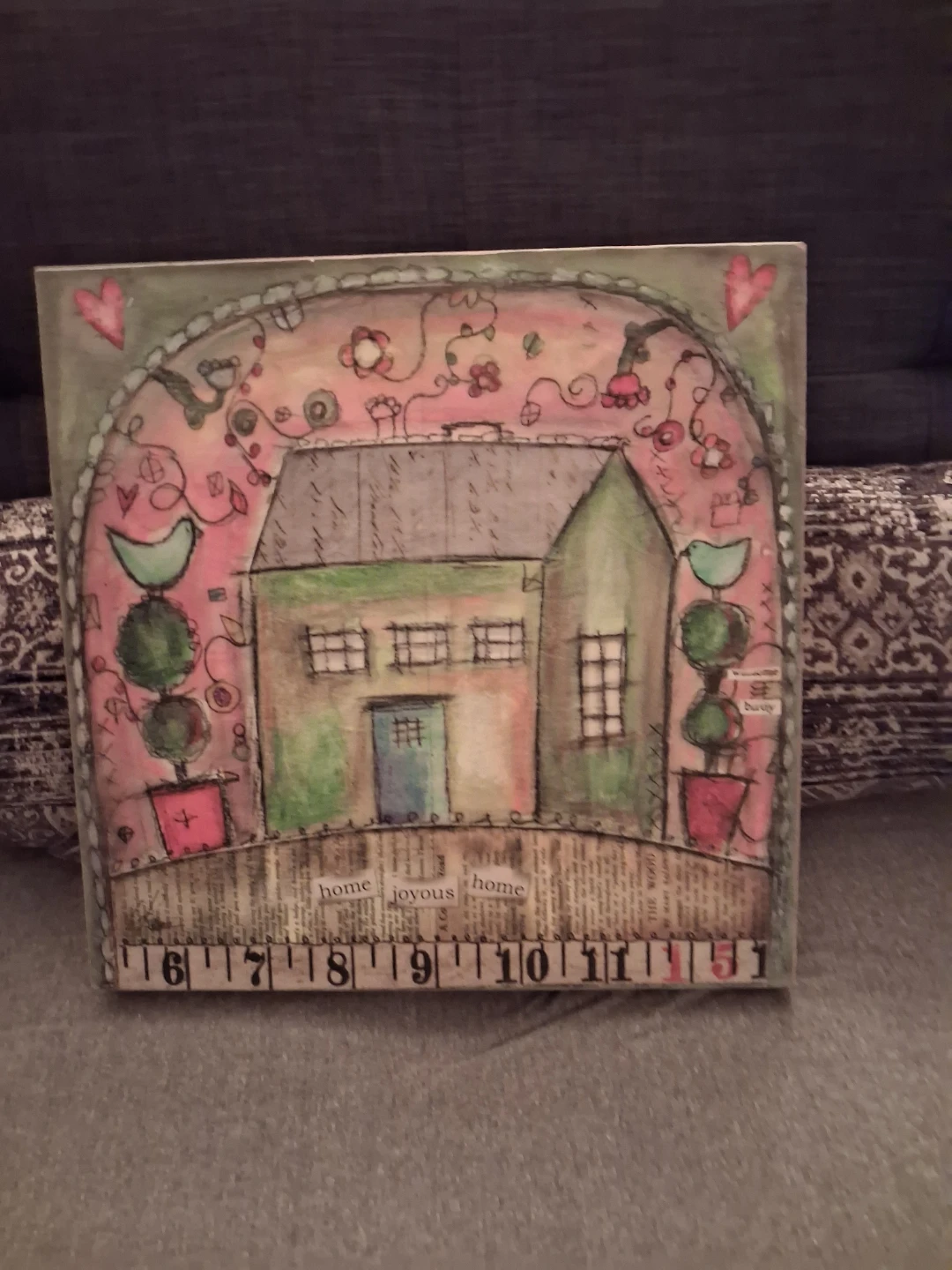 Joyful Nest Art Piece by Lisa Kaus