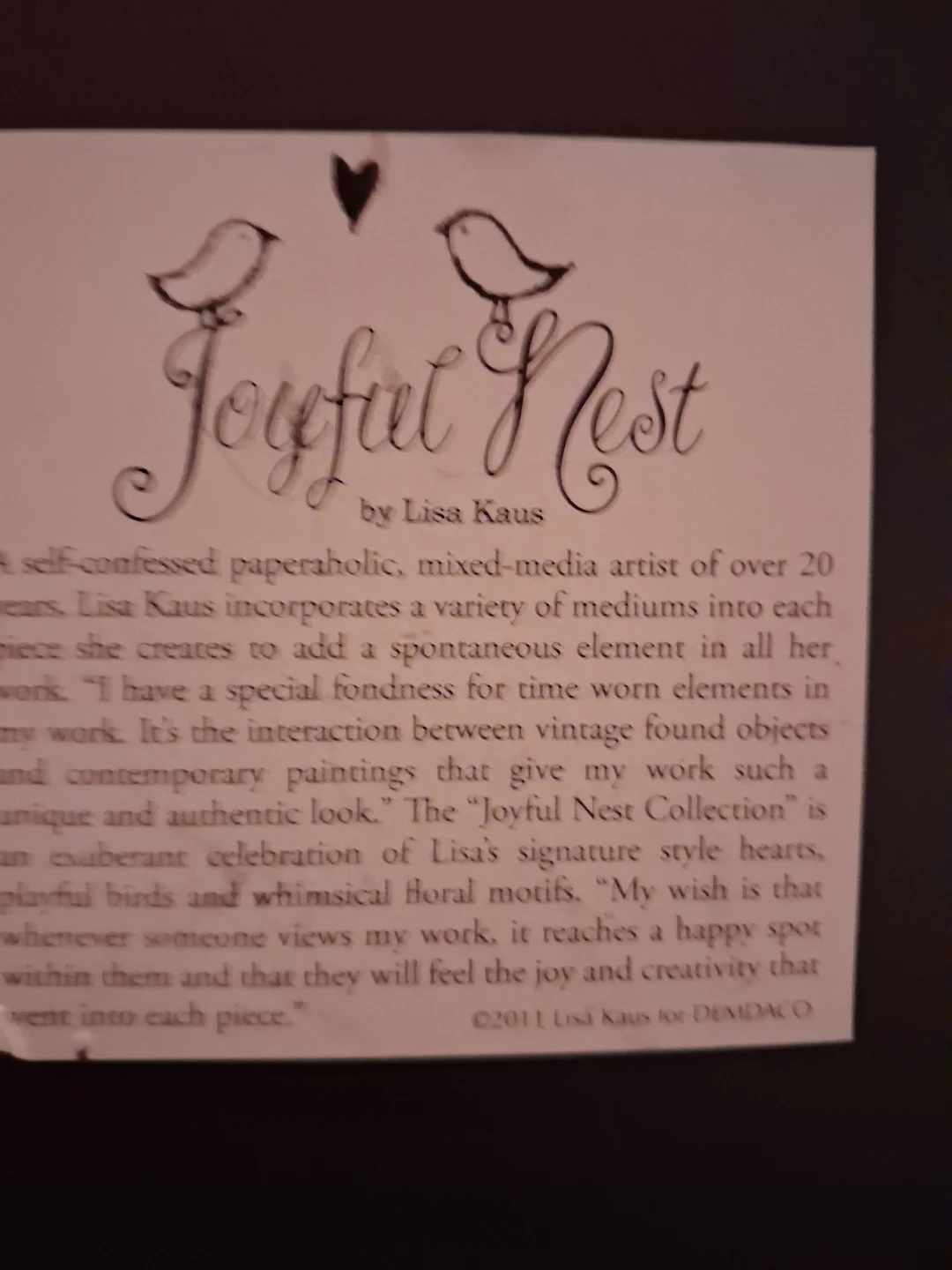 Joyful Nest Art Piece by Lisa Kaus - photo 2