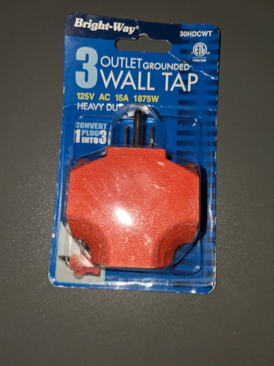 Bright-Way 3-Outlet Grounded Wall Tap