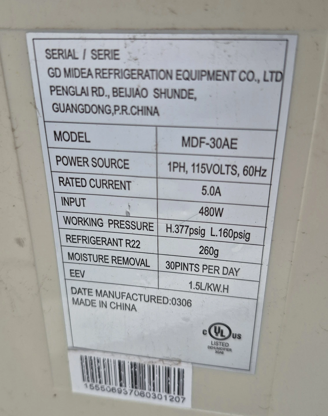 Midea Dehumidifier - photo 2
