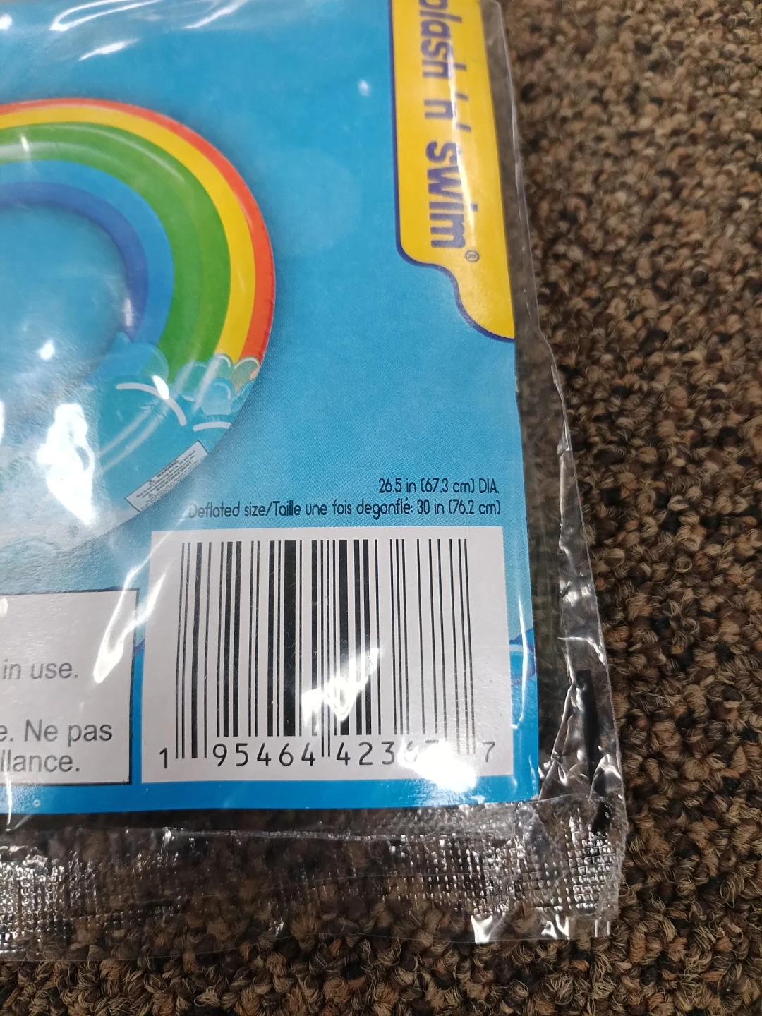 Splash ’n Swim Inflatable Rainbow Swim Ring - photo 2