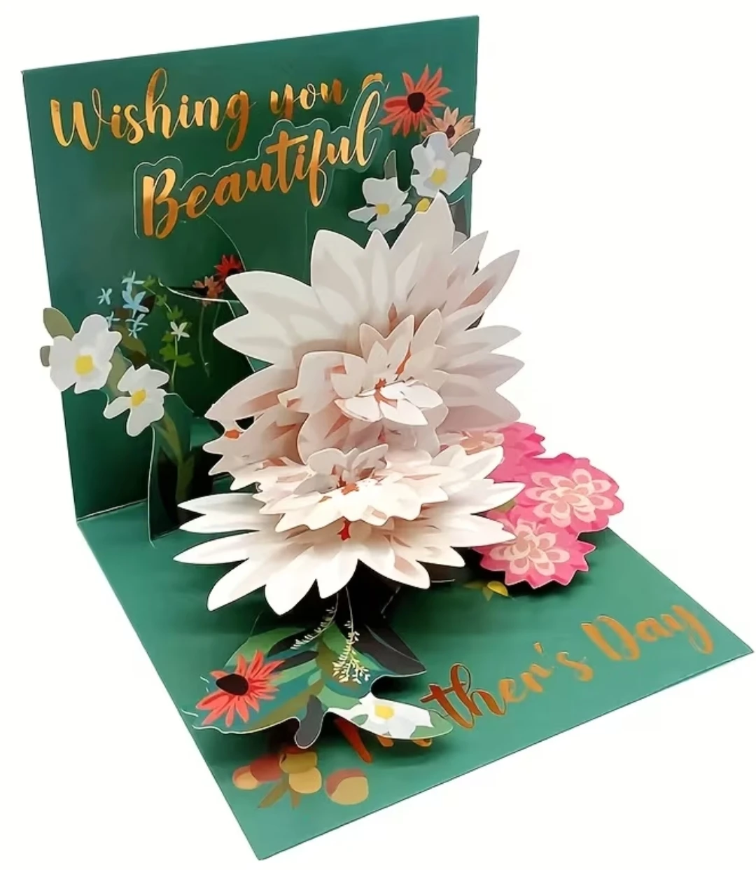 Pop-Up Mother's Day Card with Flowers