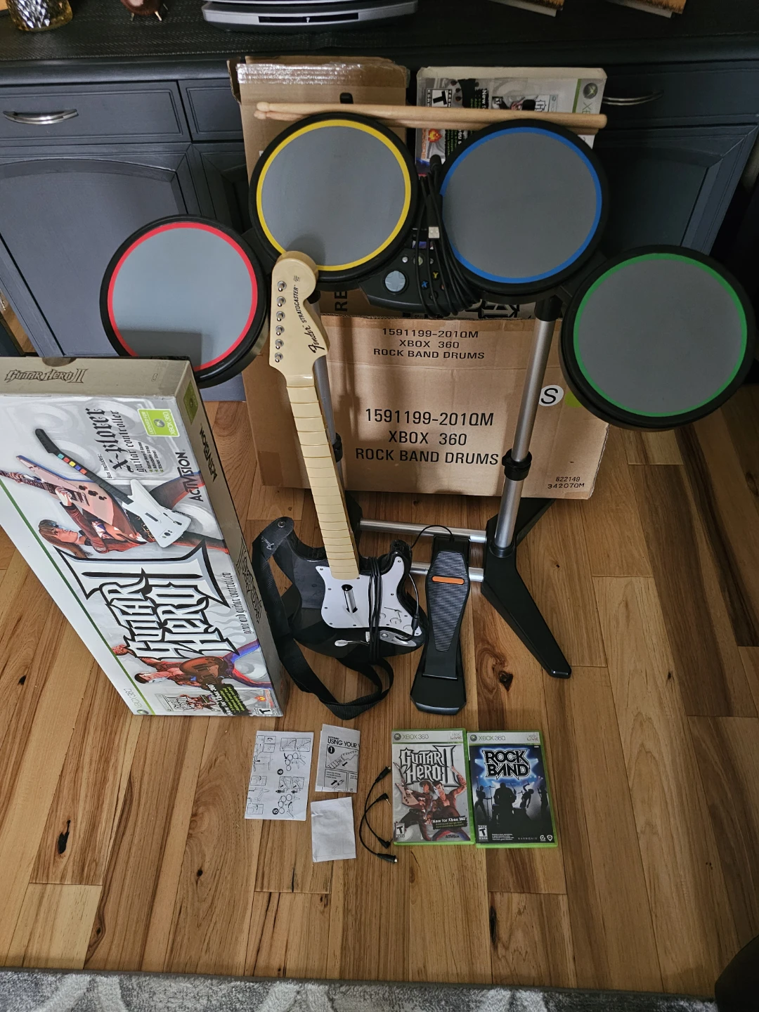Rock Band and Guitar Hero Drums, Guitar, and Games for Xbox 360