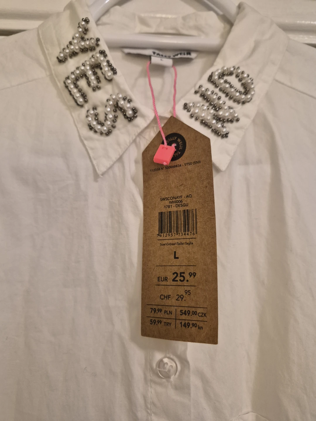 NEW Tally Weijl White Button-Up Shirt - photo 3
