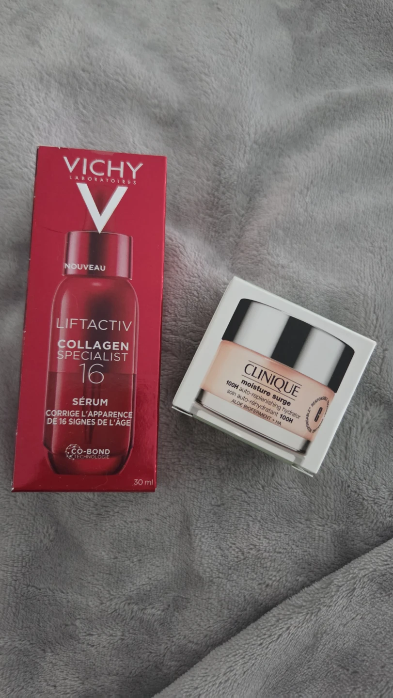 Vichy Liftactiv Collagen Serum & Clinique Moisture Surge