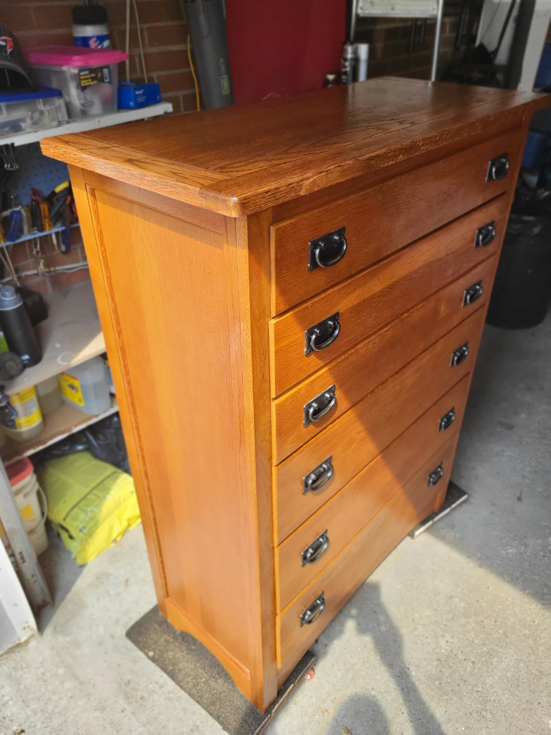 VAUGHAN BASSETT Mission Oak Highboy Dresser - photo 3