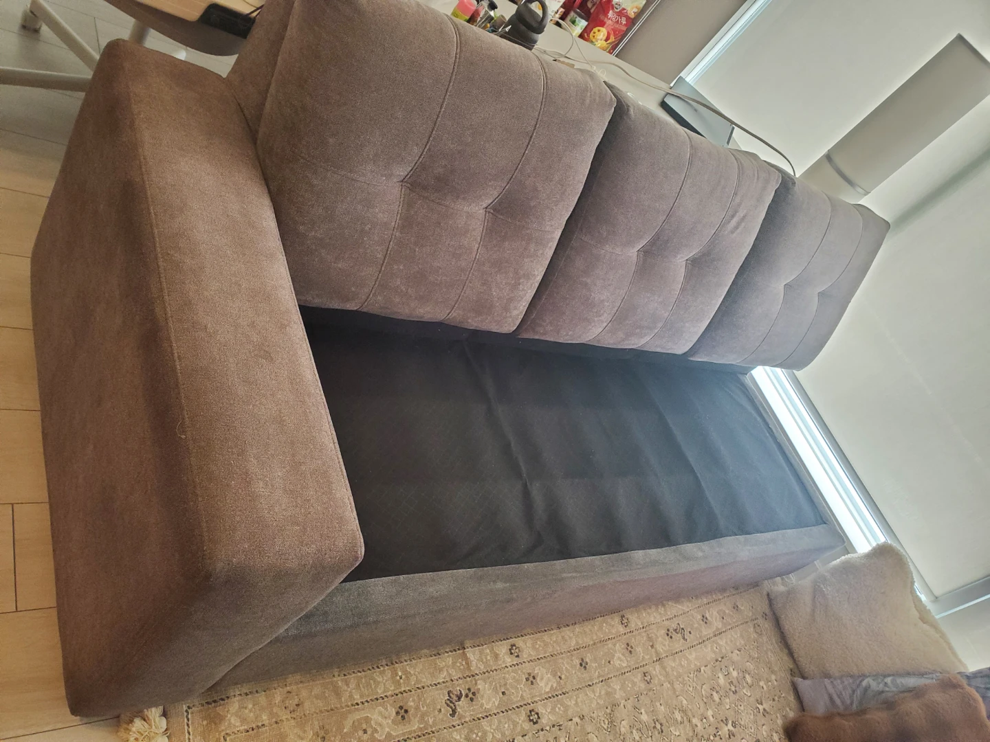 Cozy 3-Seta Grey Tufted Sofa - photo 4