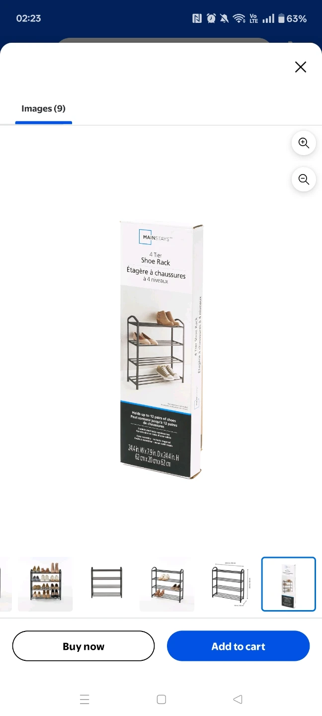Mainstays 4 Tier Shoe Rack - photo 4