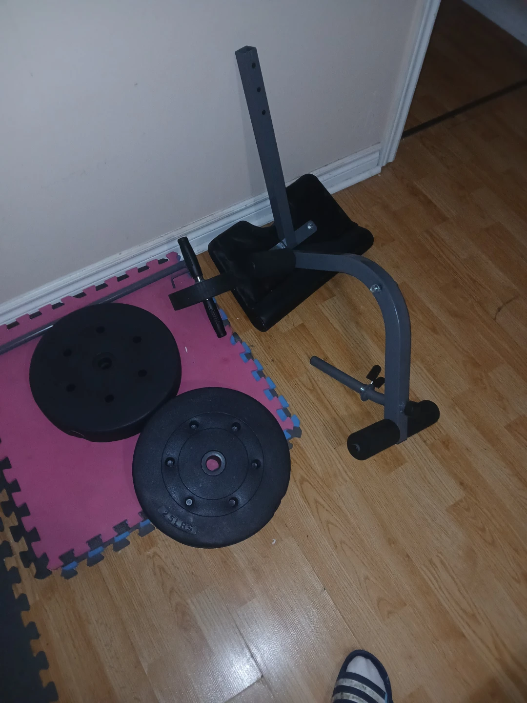 GoZone Weight Bench with Barbell and 25lb Plates - photo 2