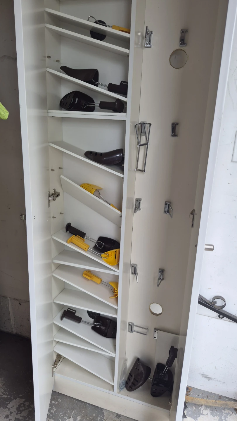 White Tall Storage Cabinet with Shelves - photo 4