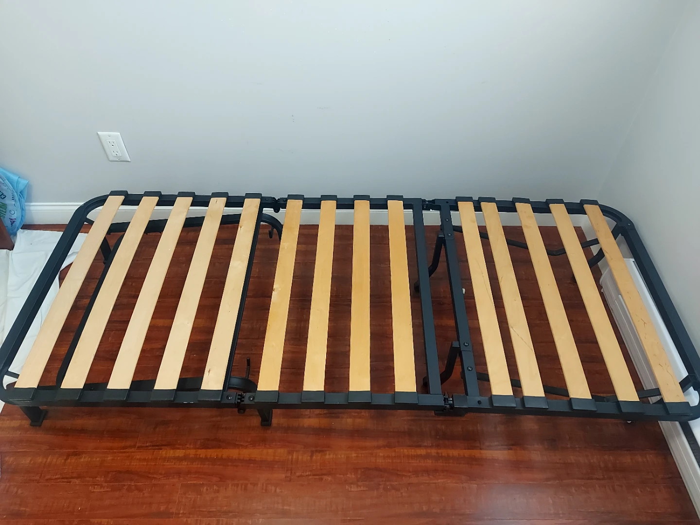Folding Bed Frame with Wooden Slats - photo 2
