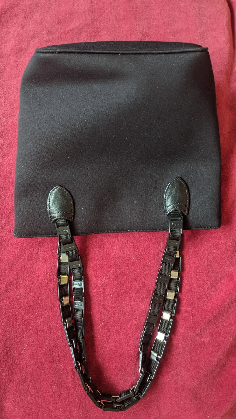 Salvatore Ferragamo Black Handbag with Chain Straps - photo 2