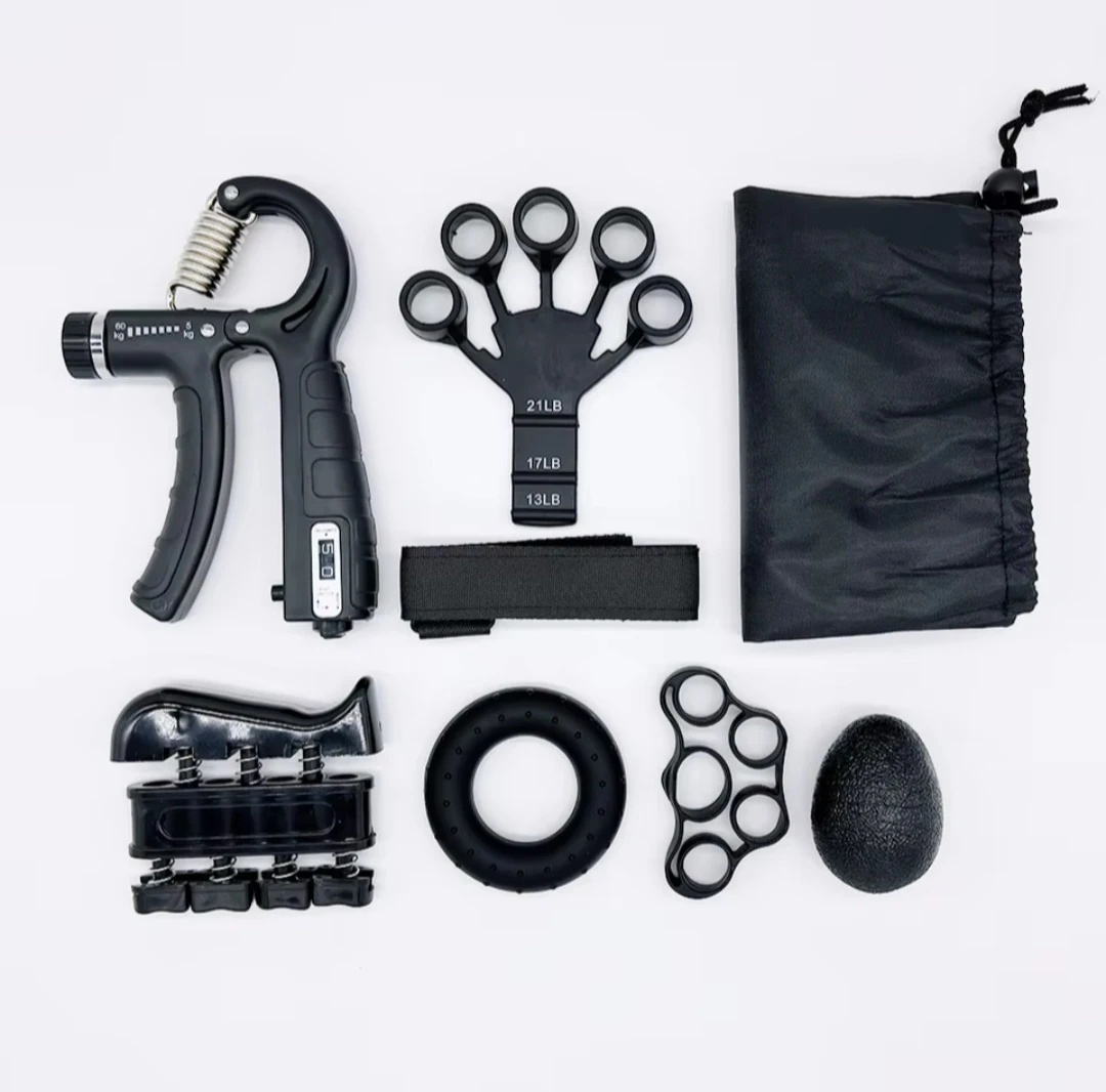 Adjustable Hand Gripper and Finger Exerciser Set