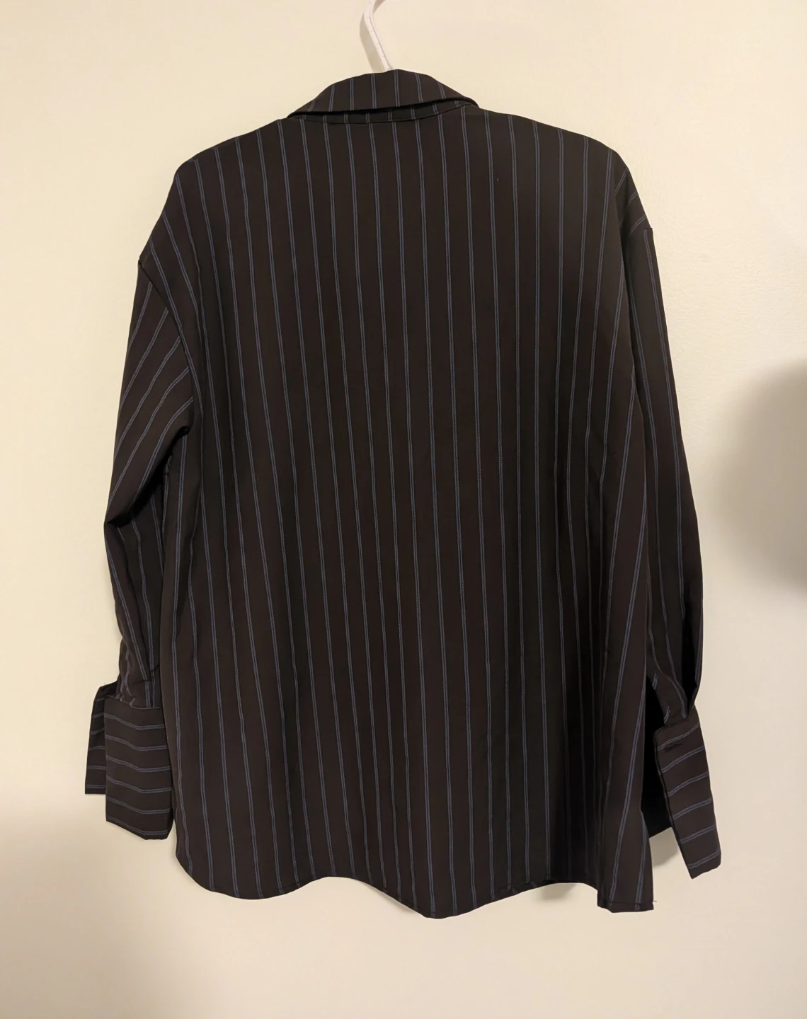 Pinstripe Button-Up Shirt - photo 2