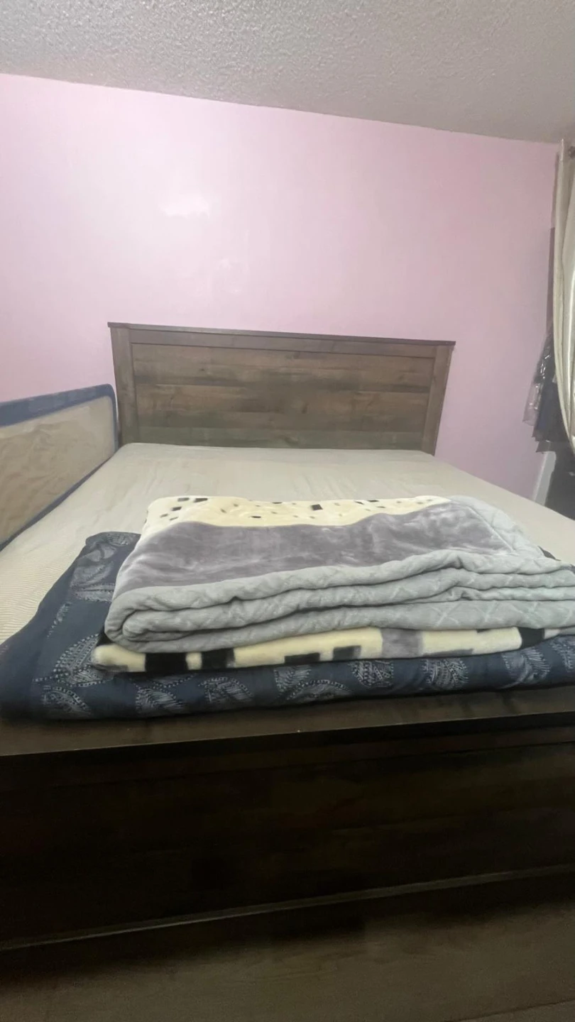 Rustic Wood Queen Bed Frame Headboard - photo 4
