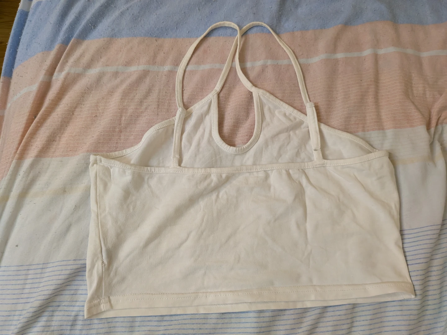 2 for $5 ✨// White Halter Neck Crop Top - photo 2