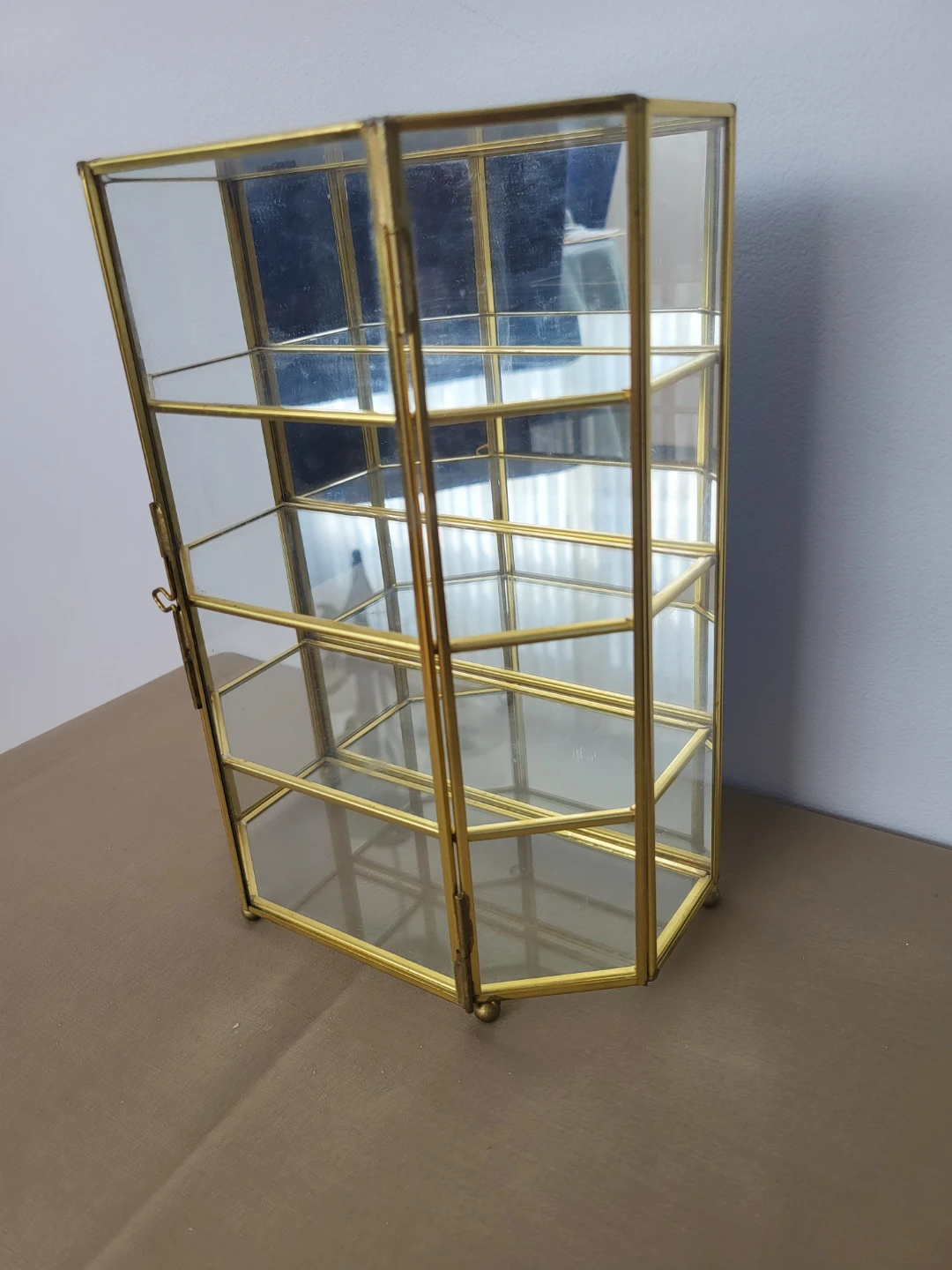 Curio Cabinet with Brass Trim - photo 2