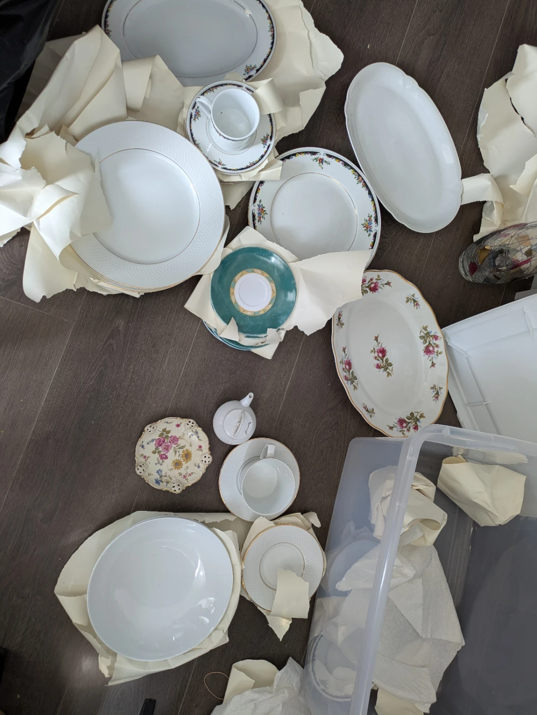 Assorted Vintage China and Glass Vase