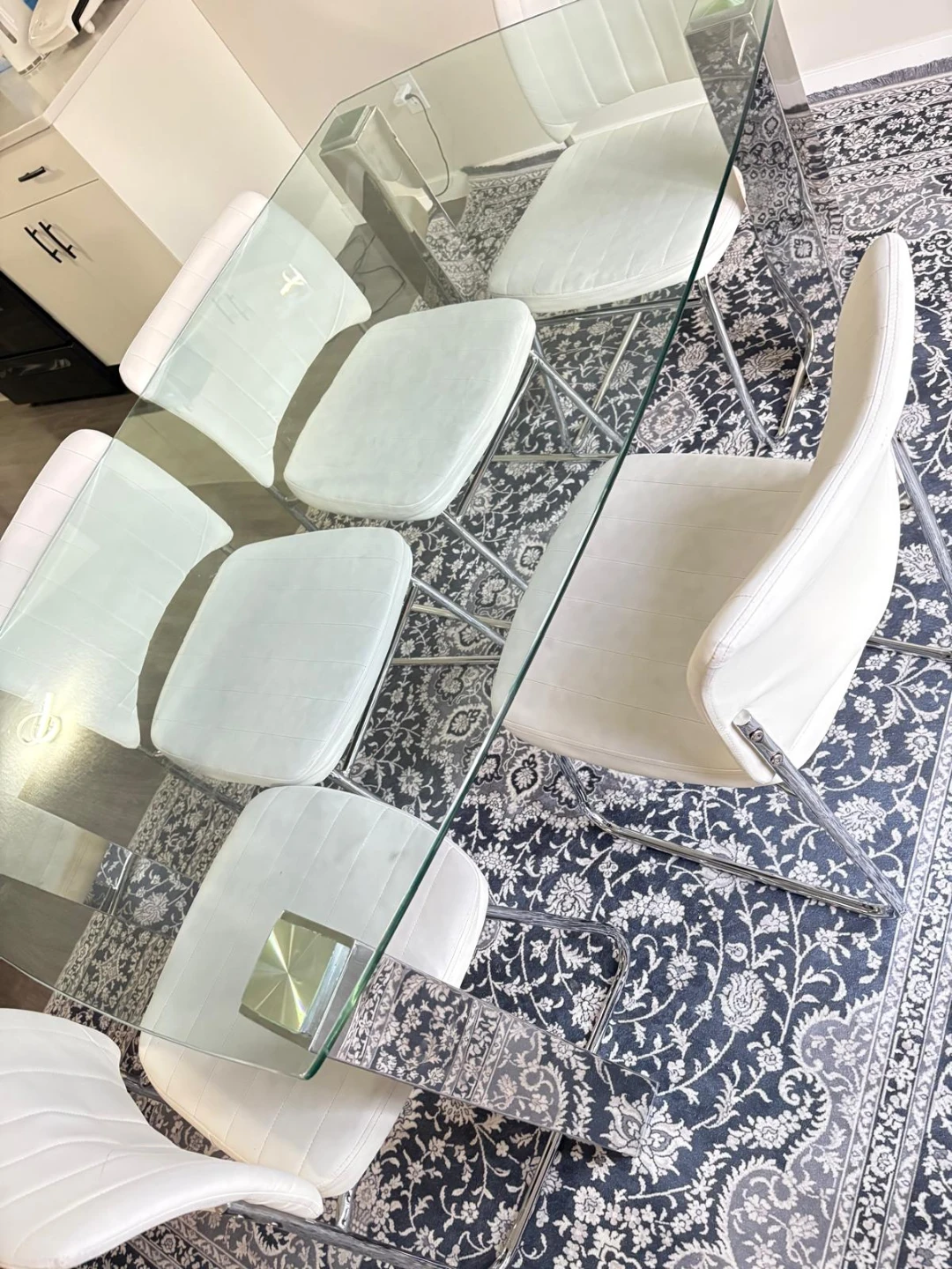 Glass Dining Table Set with 4 Chairs - photo 2
