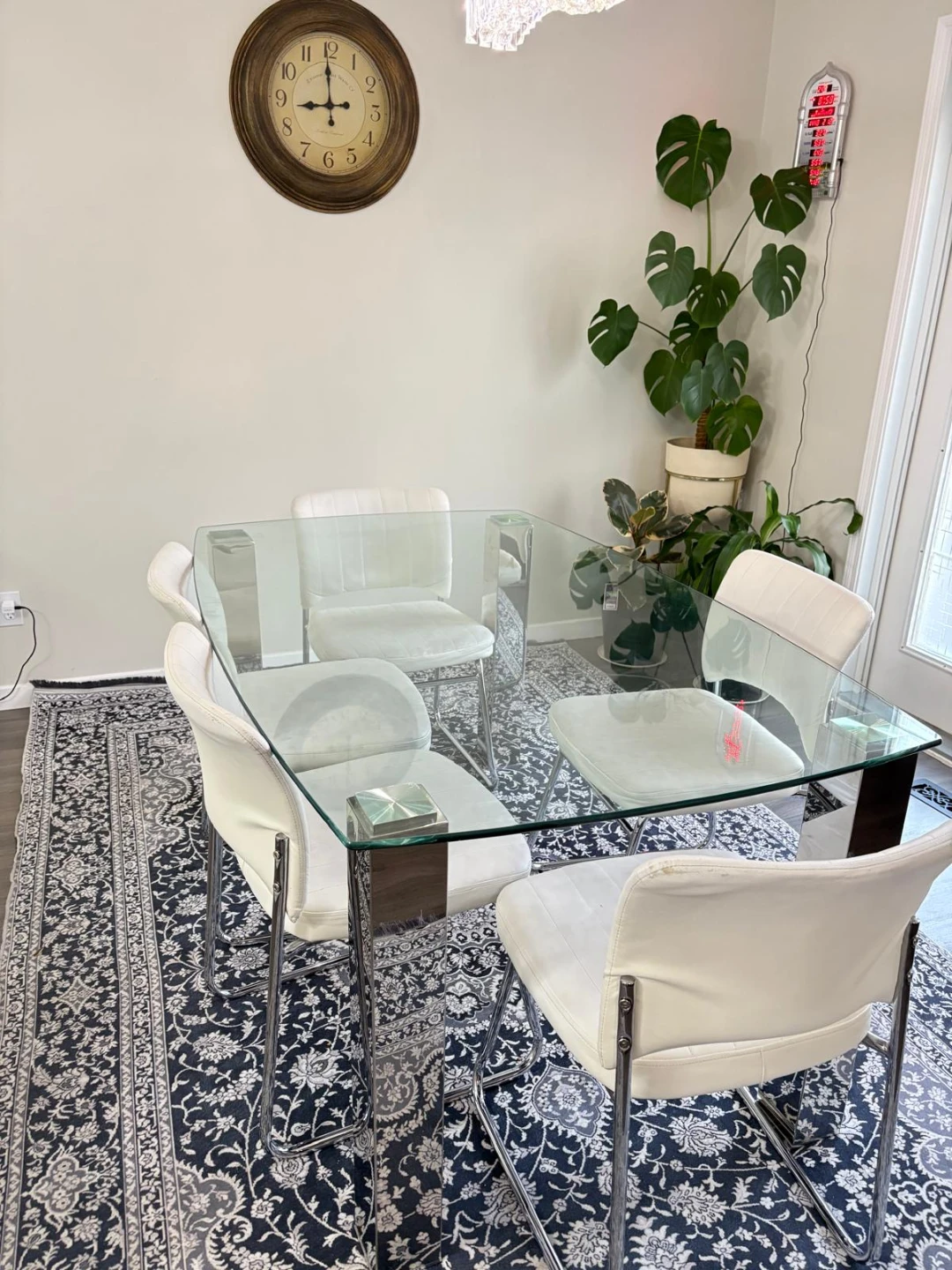Glass Dining Table Set with 4 Chairs - photo 4