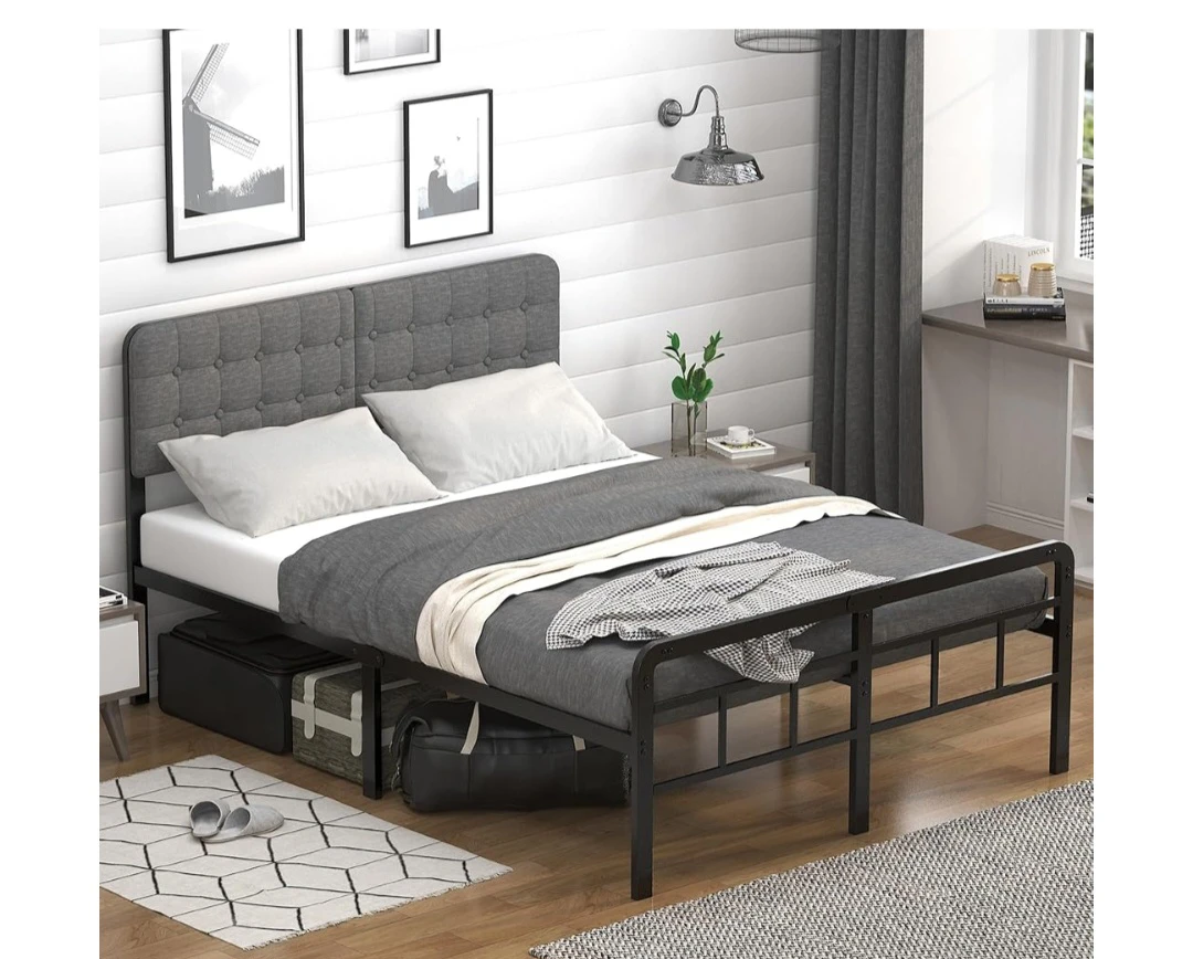 EMODA 16 inch Queen Bed Frame with upholstered headboard - photo 2