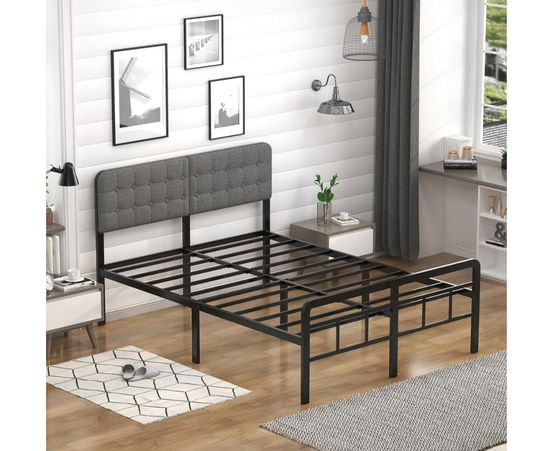 EMODA 16 inch Queen Bed Frame with upholstered headboard - photo 4