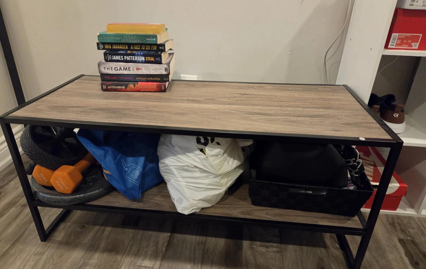 Wooden Top Entryway Bench - photo 2