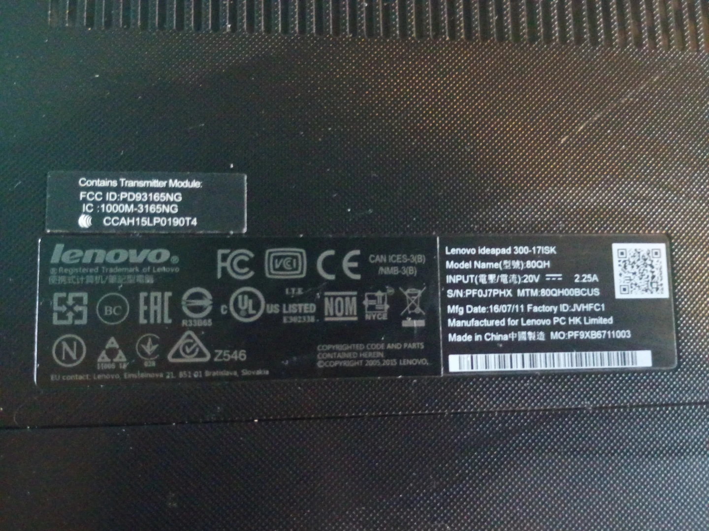 Lenovo Ideapad 300-17ISK Laptop with Charger - photo 4