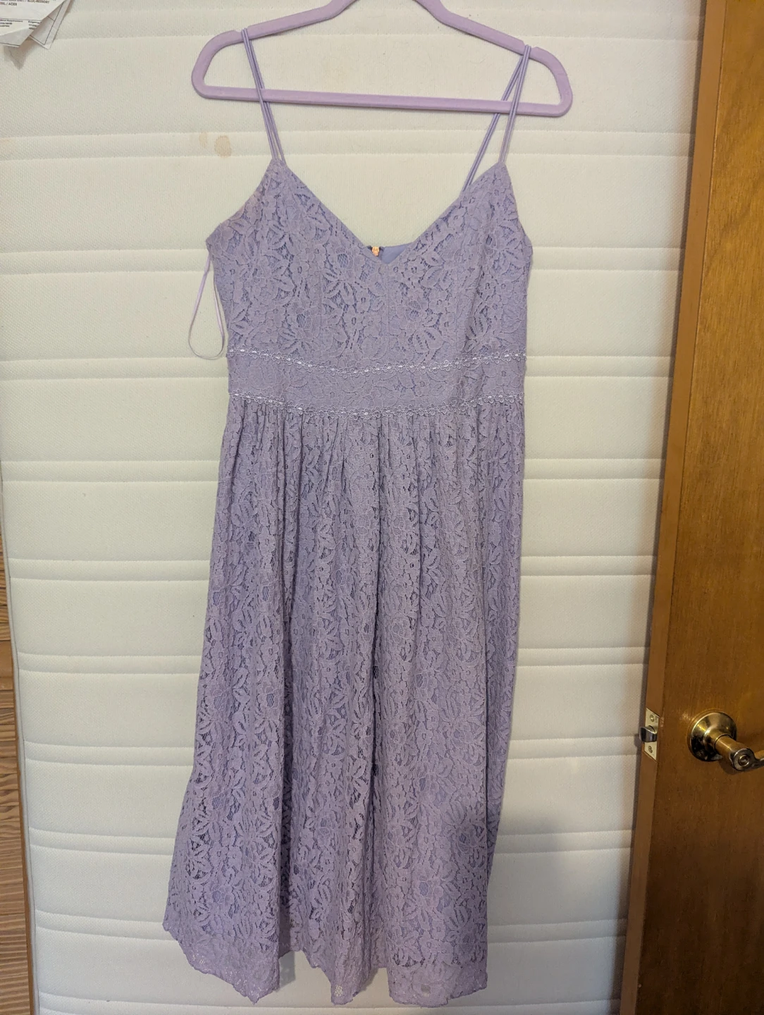 Light Purple Lace Midi Dress