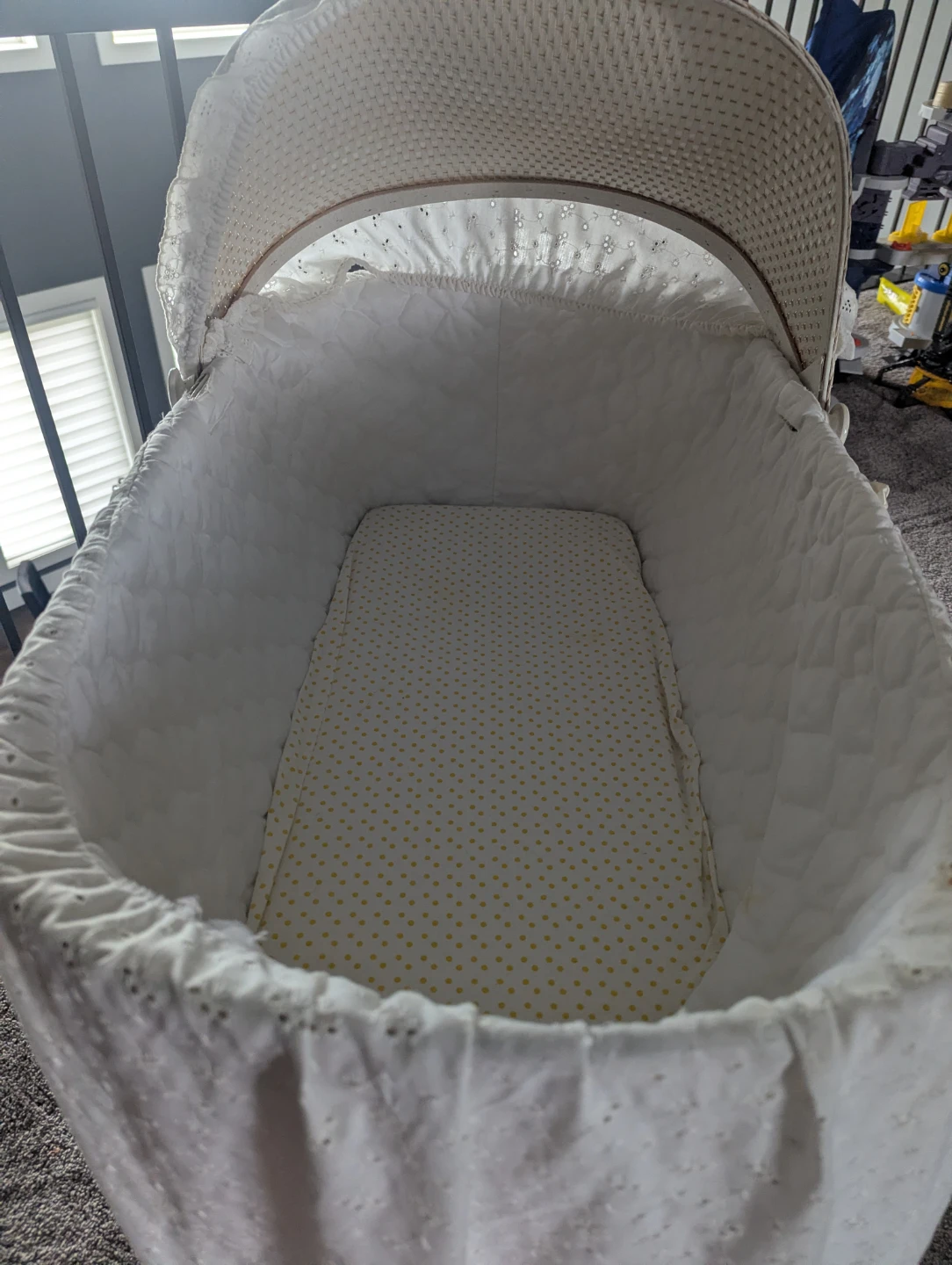 White Moses Basket Bassinet - photo 2