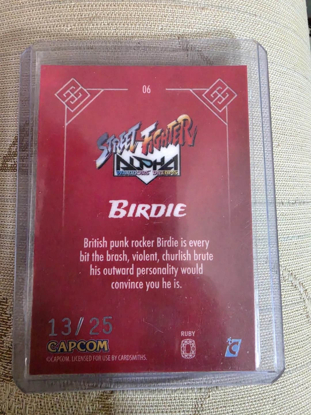 Street Fighter Alpha Warriors Dreams Birdie Trading Card 13/25 - photo 2