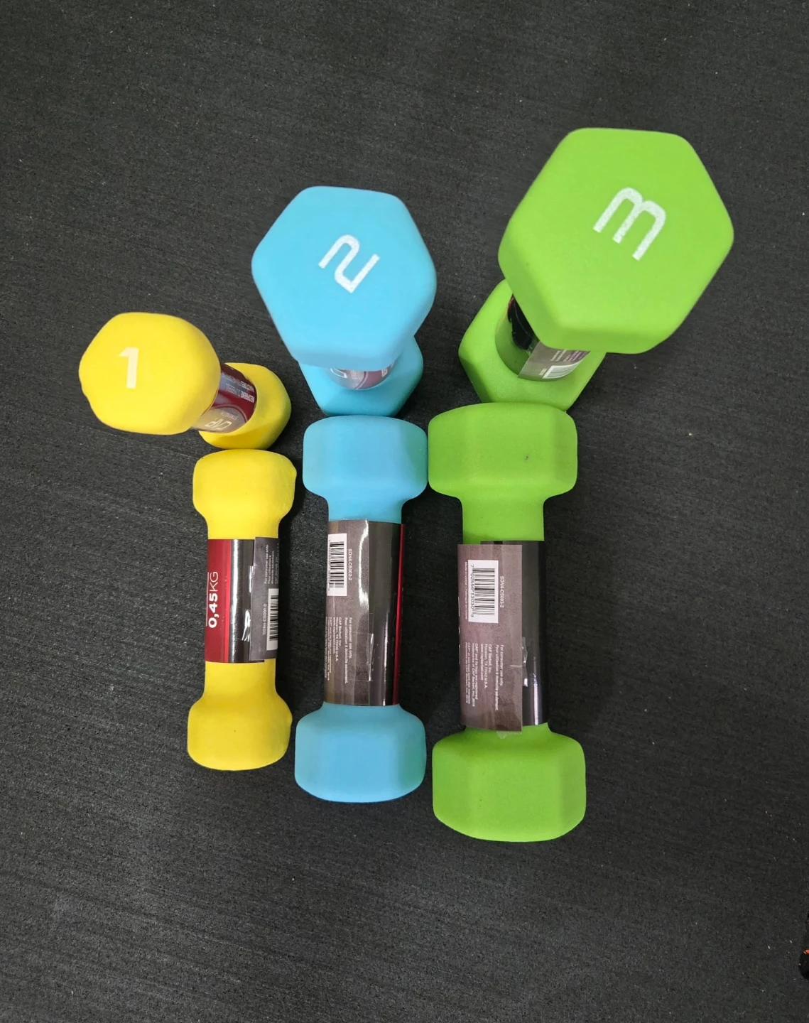 1lb, 2lb and 3lb  Pound Neoprene Dumbbell Set - New!
