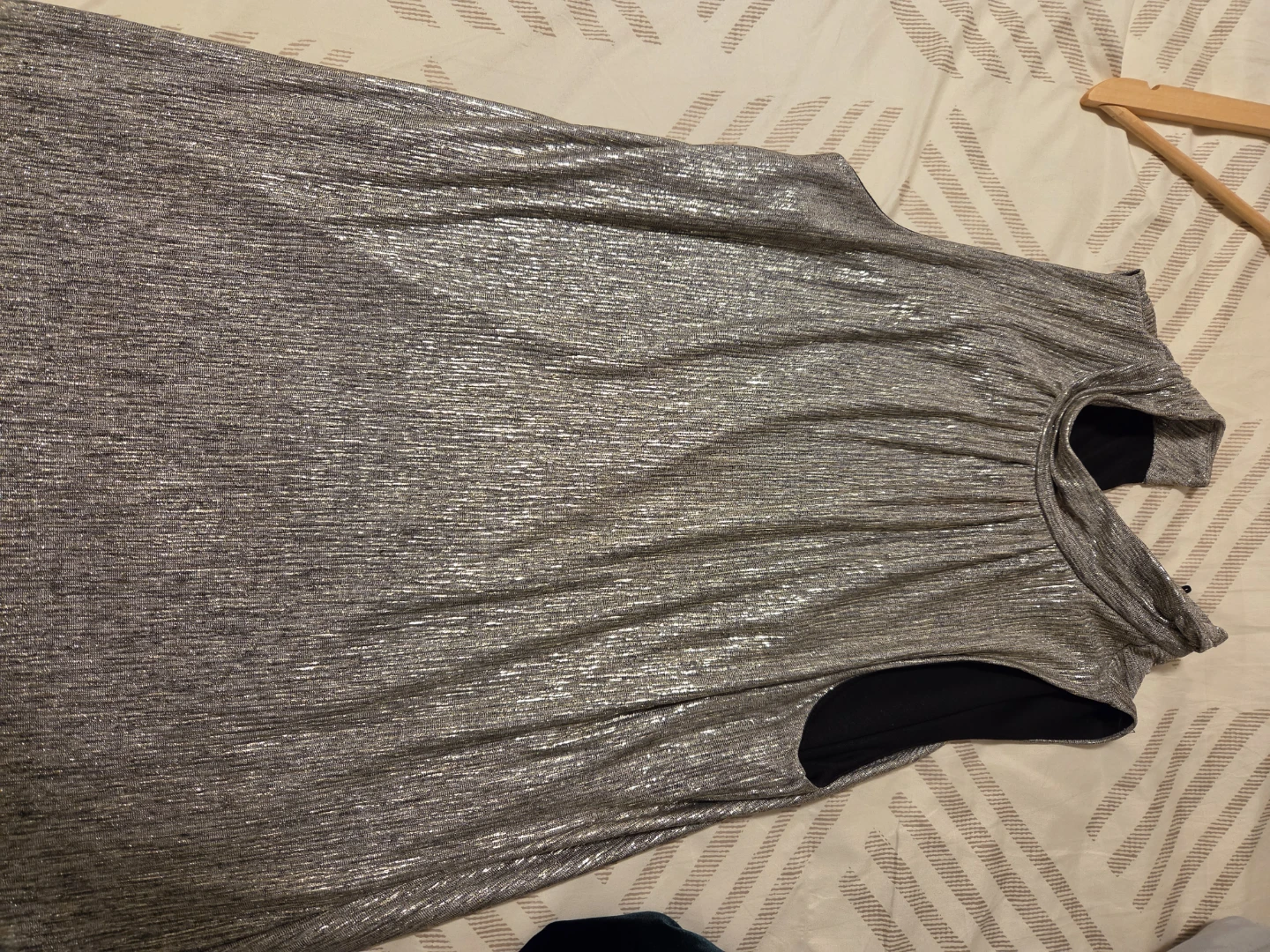 Silver Metallic Sparkle Dress