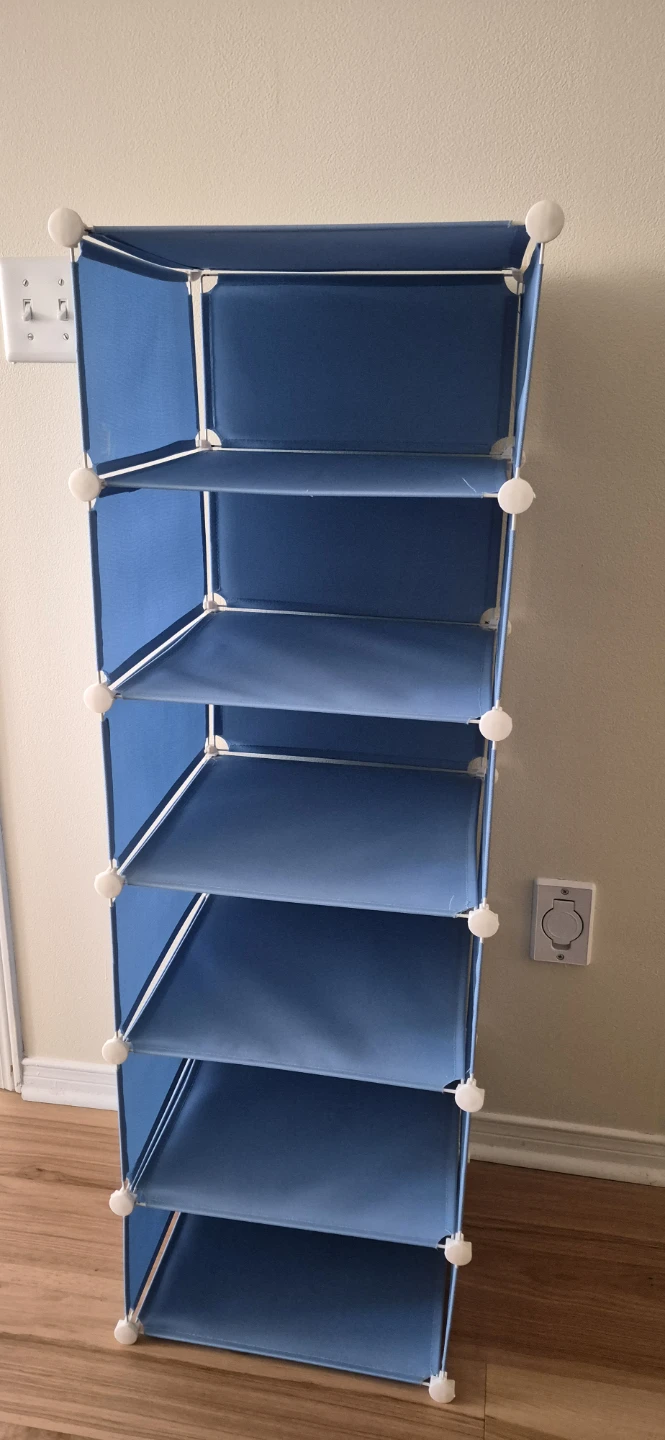 Blue 6-Tier Fabric Storage Shelf
