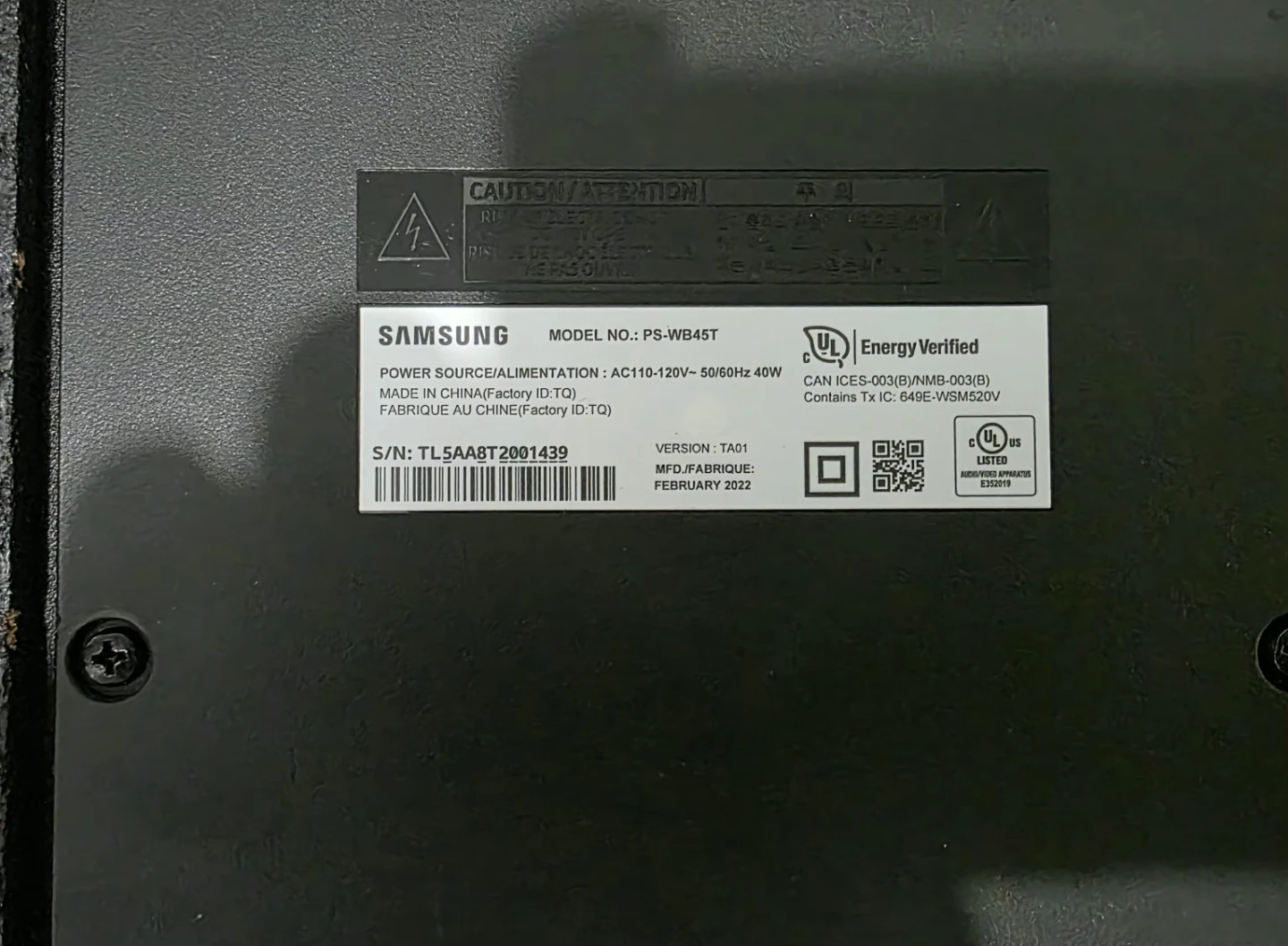 Samsung PS-WB45T Soundbar Speaker - photo 4