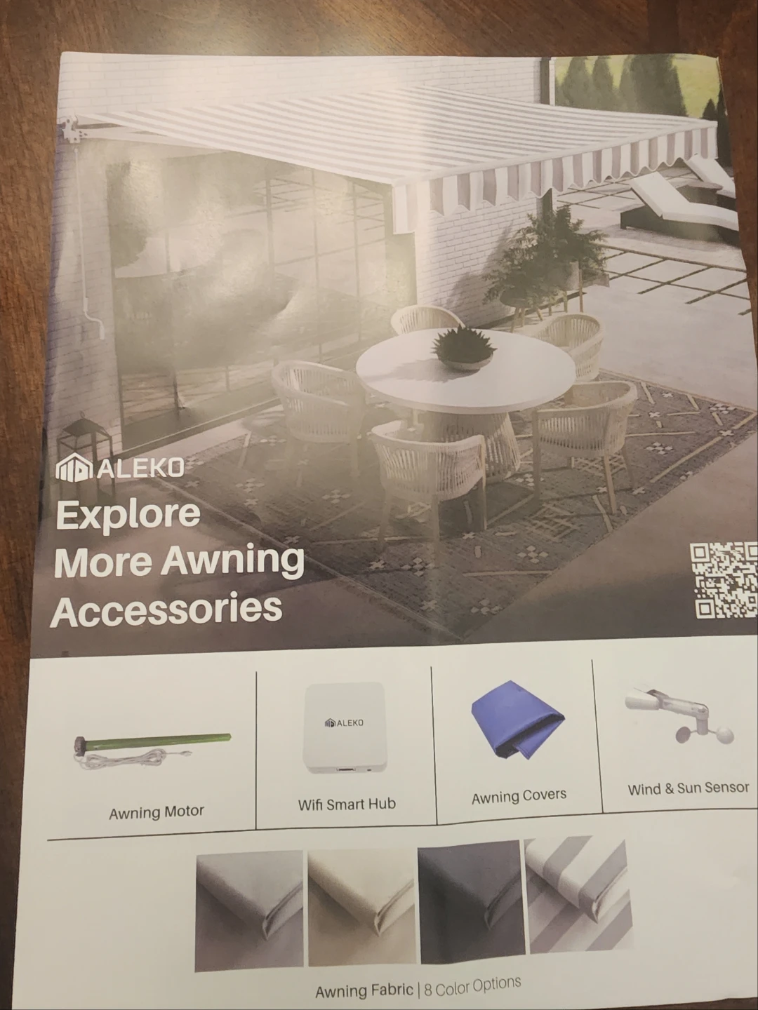 ALEKO Motorized Retractable Patio Awning - Black Frame - photo 4