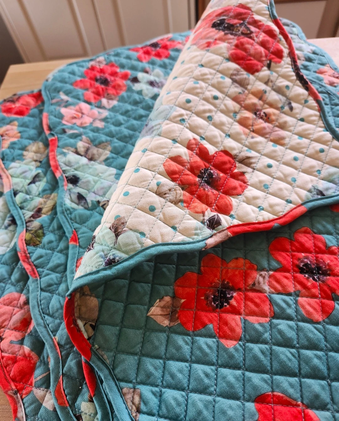 Quilted Placemats - Floral Design (Set of 4) - photo 2