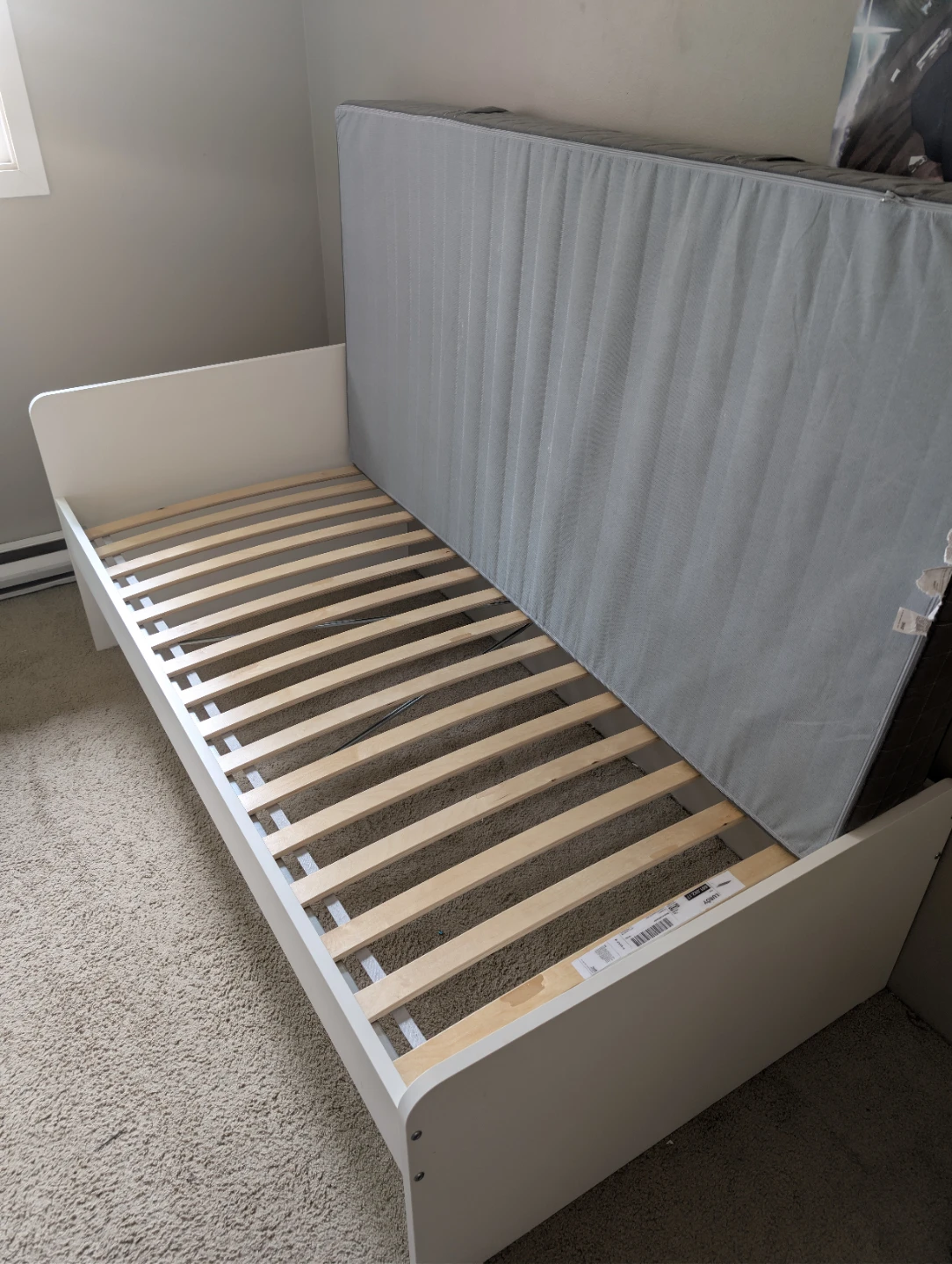 IKEA White Single Bed Frame (No Mattress) - photo 2