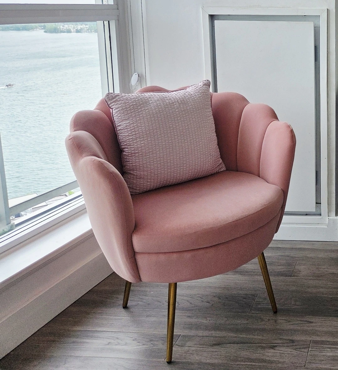 Pink Petal Chair - Hendrix Velvet Accent Chair